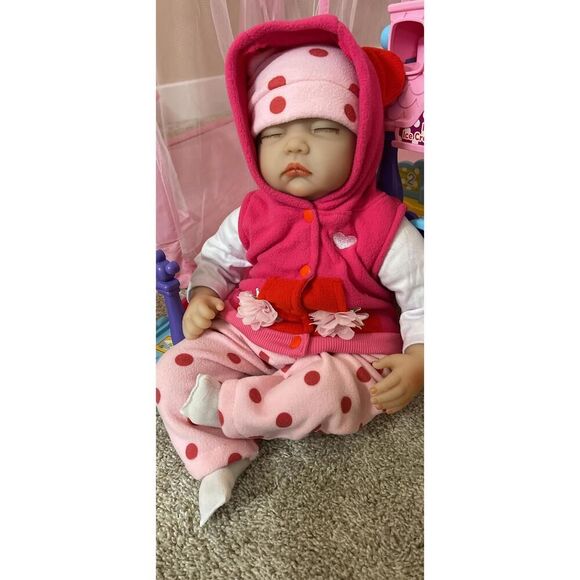 Charex Realistic Reborn Baby Doll - 22 Inch Lifelike Newborn Girl Toy With Real - Picture 13 of 15